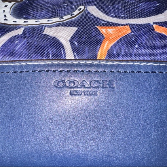 Coach Legacy Heritage Candace Carryall Satchel Bag 19951 - 2012 Blue Canvas EUC - Picture 4 of 16